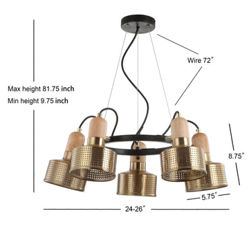Gallery Adjustable Spotlight Metal LED Chandelier - JONATHAN Y